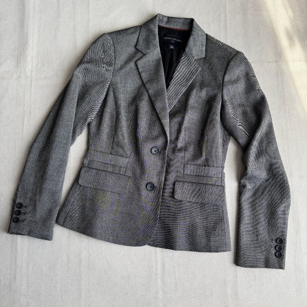 Charcoal Gray Classic Blazer Jacket 2P - Picture 9 of 16